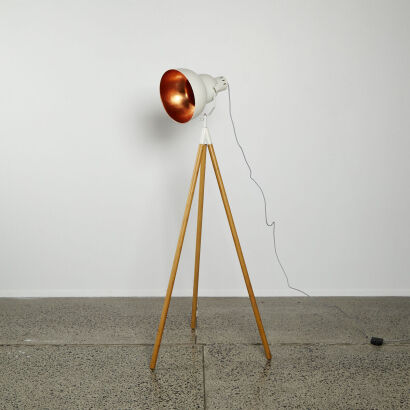 A Designer Tripod Floor Lamp