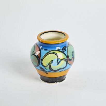 A Hand-Painted Andrew Van Der Putten Vase