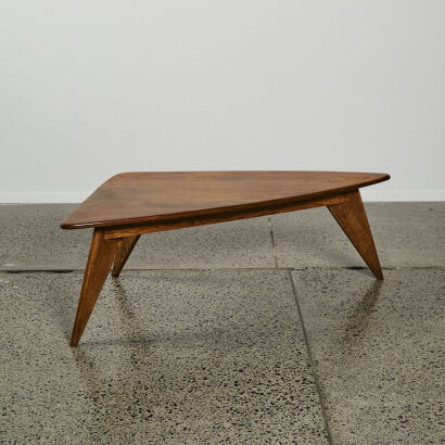 A Mid-Century Atomic Oak Coffee Table