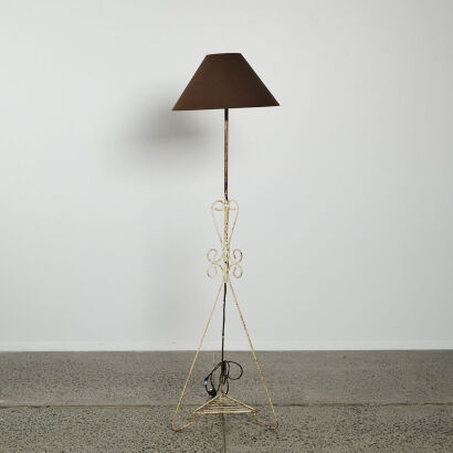 A Rustic Vintage Floor Standing Lamp