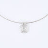 18ct White Gold, Modern, 1.00ct Diamond Pendant on Chain.