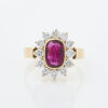 18ct Yellow Gold, 1.16ct Ruby and .76ct Diamond Ring