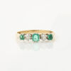 Platinum/18ct Yellow Gold, .36ct Emerald and .14ct Diamond Ring