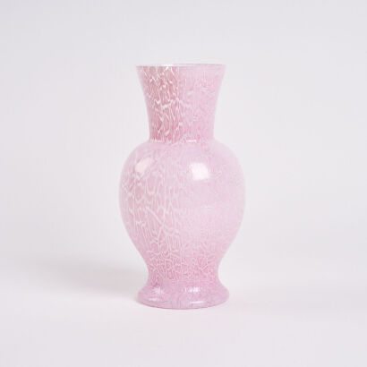 A Pink Glass Kosta Boda Vase