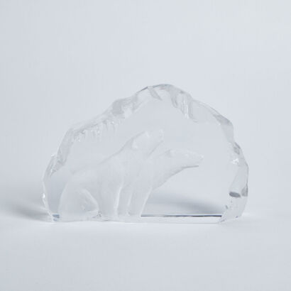 A Large Kosta Boda Polar Bear Scene