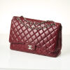 Chanel Maroon Caviar Jumbo Single Flap Bag - 2