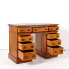 A Colonial Kauri and Rimu Pedestal Desk with Leather Inset Top - 2