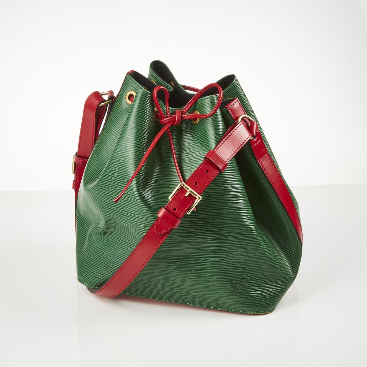 Sold at Auction: Louis Vuitton, Louis Vuitton Red Epi Leather Petit Noe Bucket  Bag