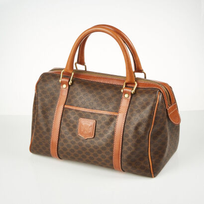 Celine Vintage Macadam Boston Bag