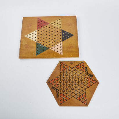 A Pair Of Vintage Chinese Checkers Boards