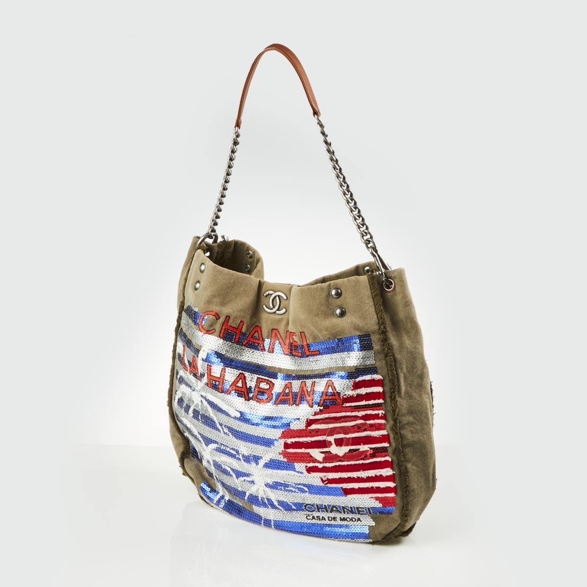 Sold at Auction: Vintage Chanel Canvas Handbag