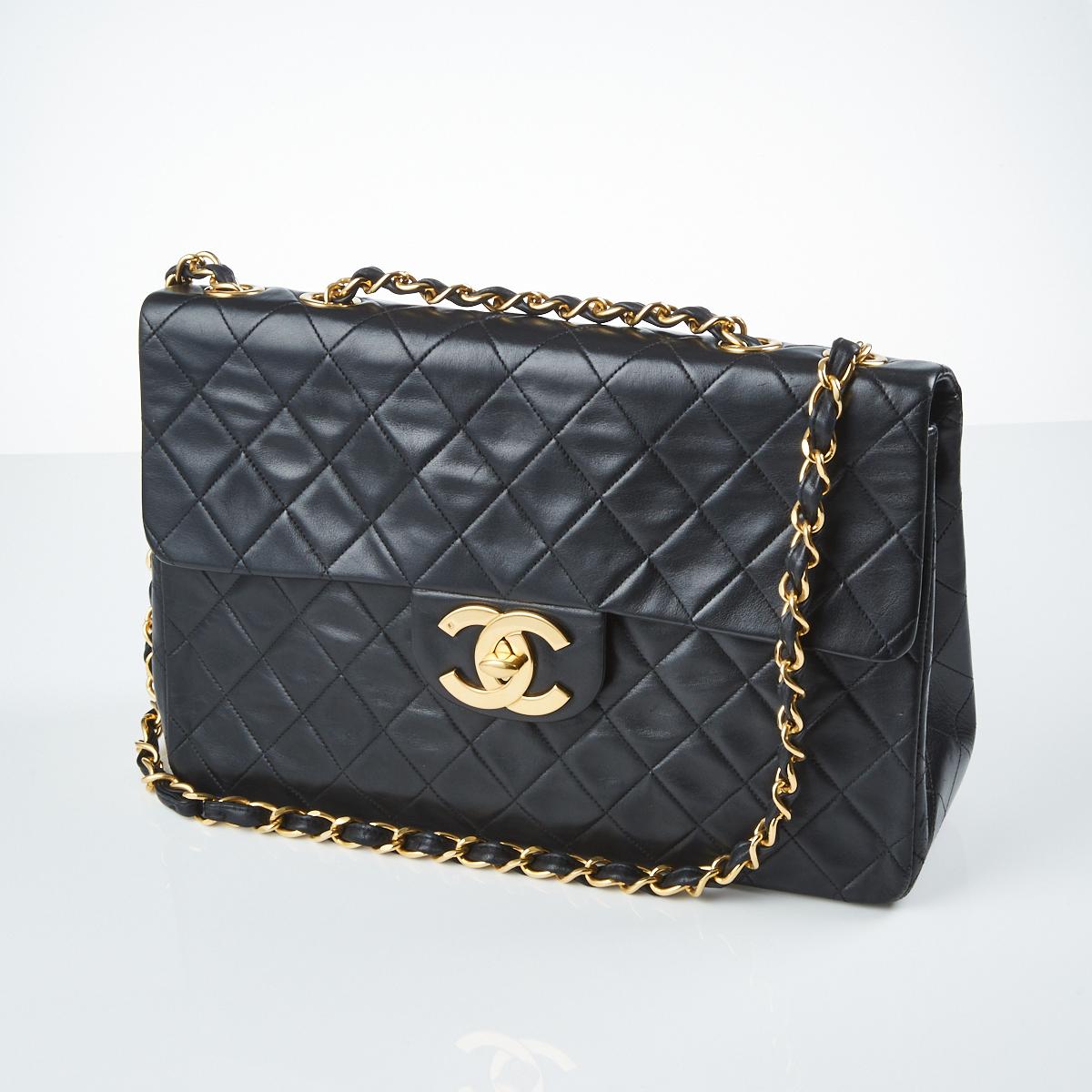 Chanel Vintage Quilted Leather Maxi Jumbo XL Flap Bag