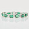 An Impressive 25.16ct Emerald and 3.57ct Diamond Platinum Bracelet