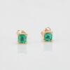 18ct Yellow Gold Emerald Stud Earrings. .97 carats