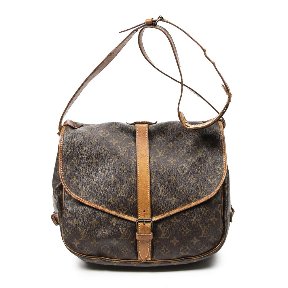 Sold at Auction: A Louis Vuitton Abbesses Messenger Bag. Monogram canvas  exterior with brown leather trim