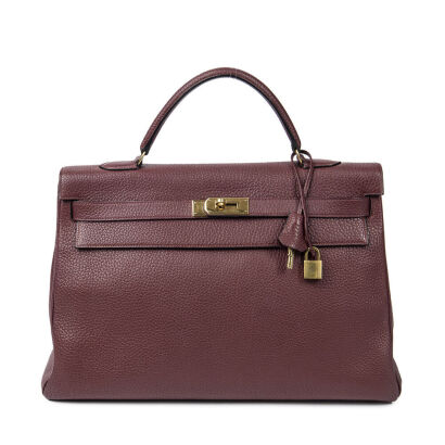 Hermès Bordeaux Togo Retourne Kelly 40 Bag