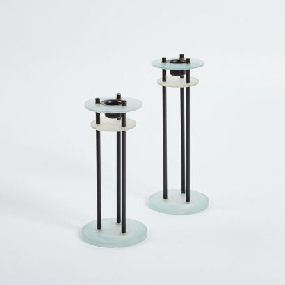 A Pair Of Post Modern Candle Holders