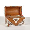 An Ornate Wooden Writing Box with Overlaid Latticed Resin  - 2