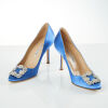 Manolo Blahnik Satin Hangisi Heels, Size 38 1/2