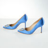 Manolo Blahnik Satin Hangisi Heels, Size 38 1/2 - 2