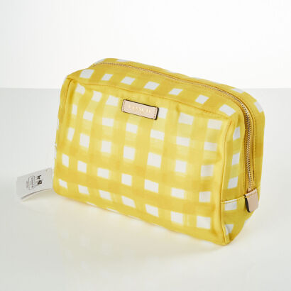 Coach, Yellow Canvas Zip Pouch