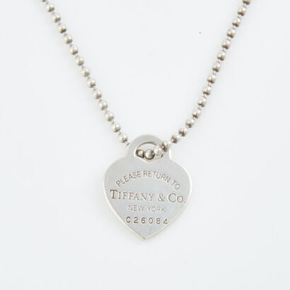 Tiffany & Co, Sterling Silver Return to Tiffany Heart 85cm Necklace