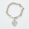Tiffany & Co, Sterling Silver Return to Tiffany Heart Charm 18cm Bracelet