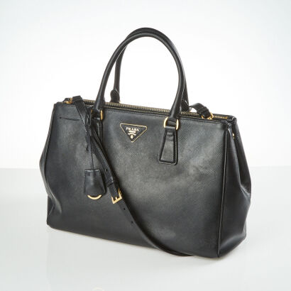 Prada Black Saffiano Galleria Bag