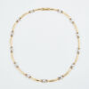 14ct Yellow Gold, Hollow Link 'X' Arafin 40cm Necklace