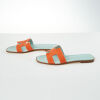 Hermès Bi-Colour Oran Sandals, Size 41 1/2 - 2