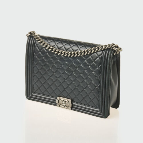 Chanel Large Black Quilted Boy Bag