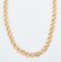 14ct Yellow Gold, 44cm Fancy Link Necklace