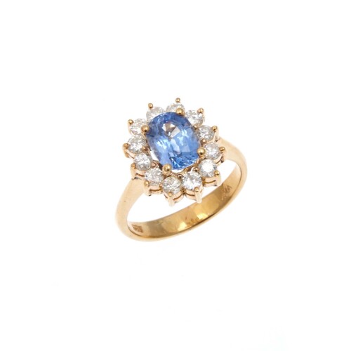 14ct Sapphire and Diamond Ring