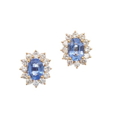 14ct Sapphire and Diamond Earrings