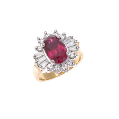 18ct 3.30ct Ruby and Diamond Ring