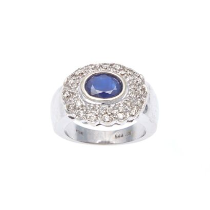 14ct Sapphire and Diamond Ring