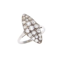 Antique Diamond Navette Ring