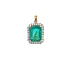 18ct Emerald and Diamond Pendant