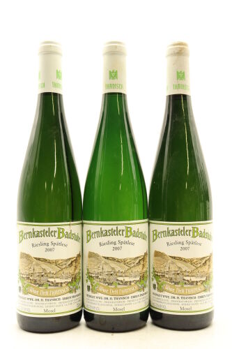 (3) 2007 Wwe Dr. H. Thanisch Bernkasteler Badstube Riesling Spatlese, Mosel