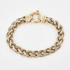 9ct Yellow and White Gold, 20cm Fancy Spiga Link Bracelet