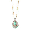 14ct Emerald and Diamond Pendant