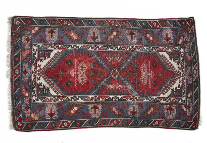 A Hand-Knotted Afghan Prayer Rug
