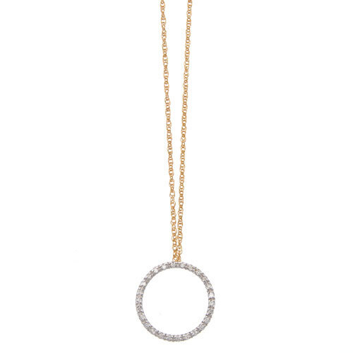 10ct Diamond Circle Pendant