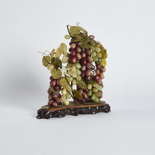 A Chinese Jade Ornament in Grape Shape