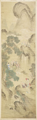 A Chinese Qing Dynasty Painting in silk