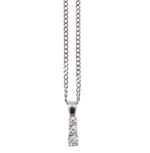 9ct Three Diamond Pendant