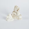 A Chinese Dehua White Porcelain Maitreya Buddha Statue+ A Chinese Dehua White Porcelain Dragon Ornament