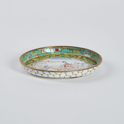 A Chinese 19th Century Enamel Dish