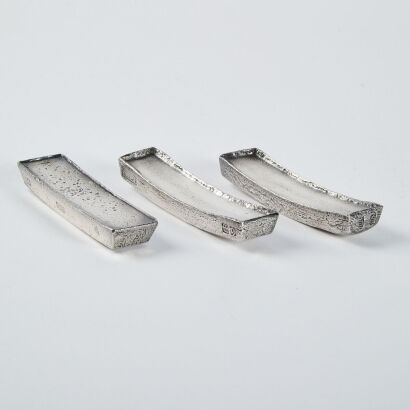 Chinese Silver Ingot x3