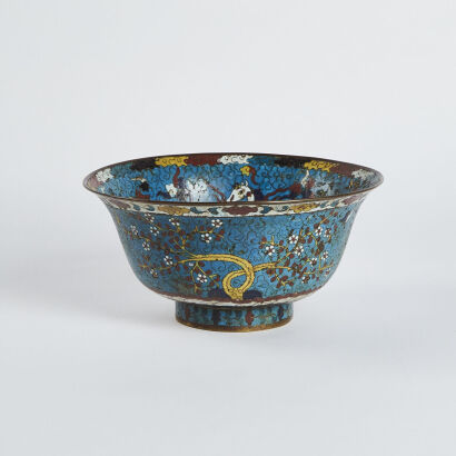 A Chinese Cloisonné Bowl in late Ming Dynasty or early Qing Dynasty